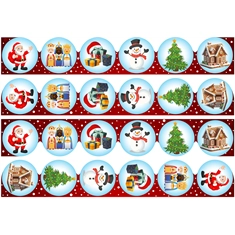 Christmas Classroom Bulletin Board Border | Santa, Snowman, Tree